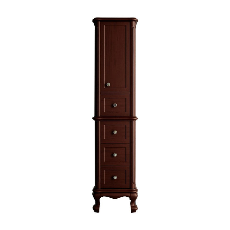 Virta Madera 19 Inch Solid Wood Floor Mount Linen Tower