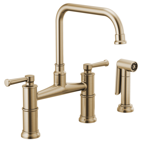 BRIZO ARTESSO 62525LF TWO HANDLE BRIDGE KITCHEN FAUCET WITH SPRAY