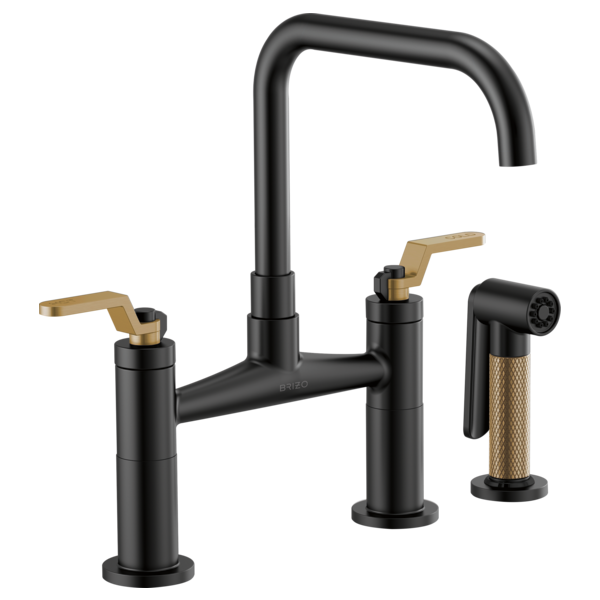 BRIZO LITZE 62554LF SQUARE SPOUT BRIDGE INDUSTRIAL HANDLE