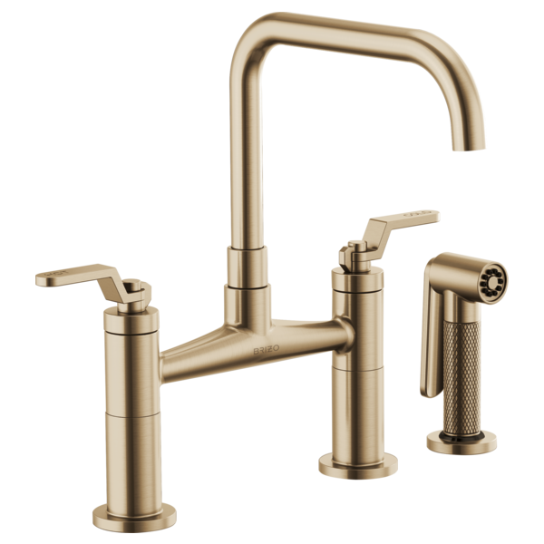 BRIZO LITZE 62554LF SQUARE SPOUT BRIDGE INDUSTRIAL HANDLE