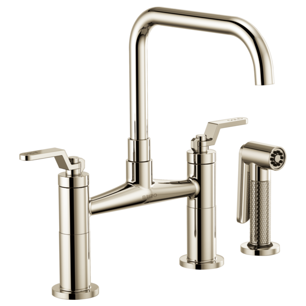 BRIZO LITZE 62554LF SQUARE SPOUT BRIDGE INDUSTRIAL HANDLE