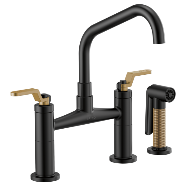 BRIZO LITZE 62564LF ANGLED SPOUT BRIDGE INDUSTRIAL HANDLE