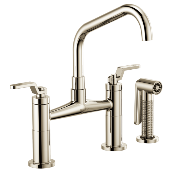 BRIZO LITZE 62564LF ANGLED SPOUT BRIDGE INDUSTRIAL HANDLE