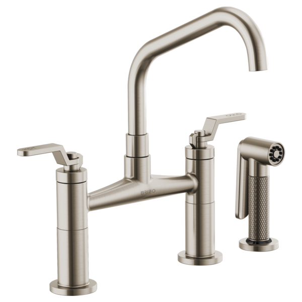 BRIZO LITZE 62564LF ANGLED SPOUT BRIDGE INDUSTRIAL HANDLE