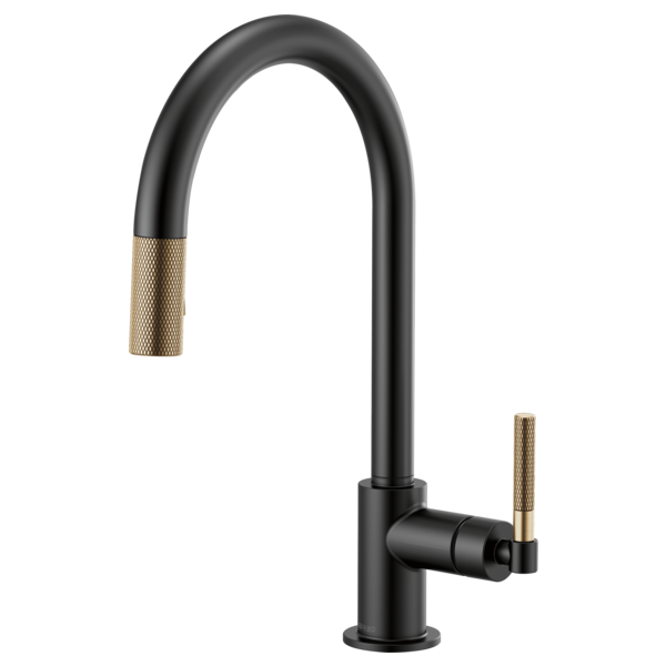 BRIZO LITZE 63043LF ARC SPOUT PULL-DOWN KNURLED HANDLE