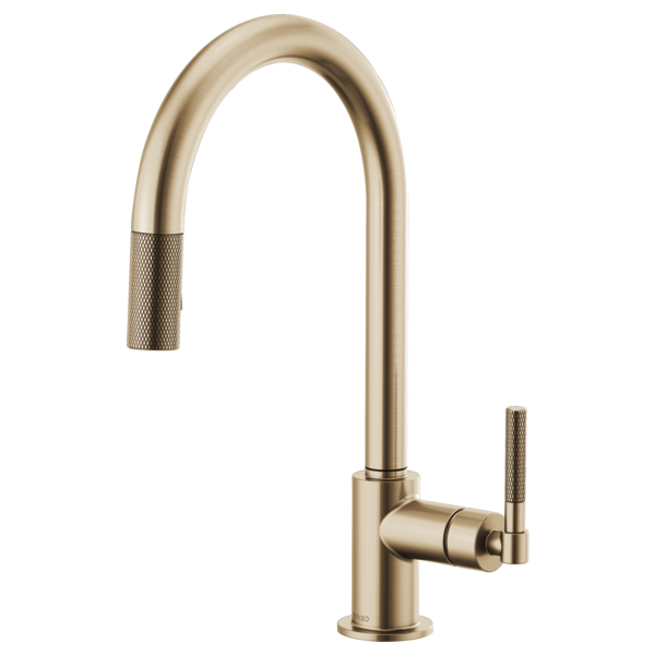 BRIZO LITZE 63043LF ARC SPOUT PULL-DOWN KNURLED HANDLE