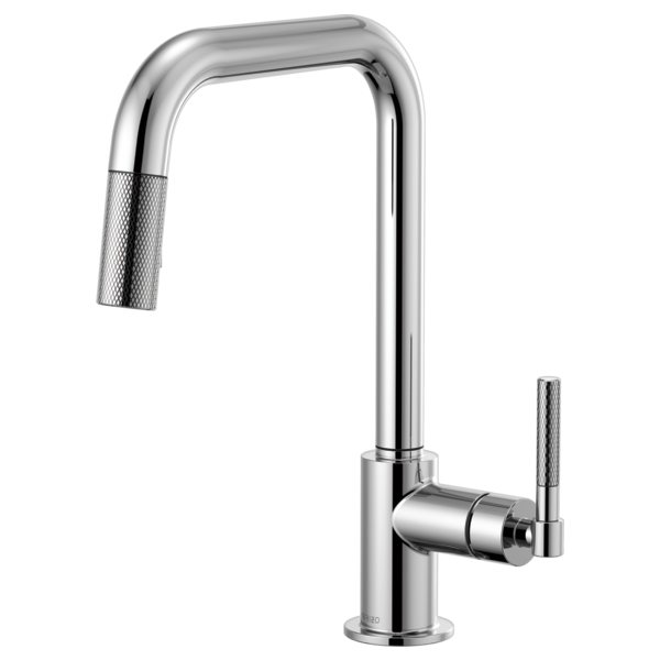 BRIZO LITZE 63053LF SQUARE SPOUT PULL-DOWN KNURLED HANDLE