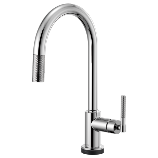 BRIZO LITZE 64043LF ARC SPOUT PULL-DOWN WITH SMARTTOUCH KNURLED HANDLE