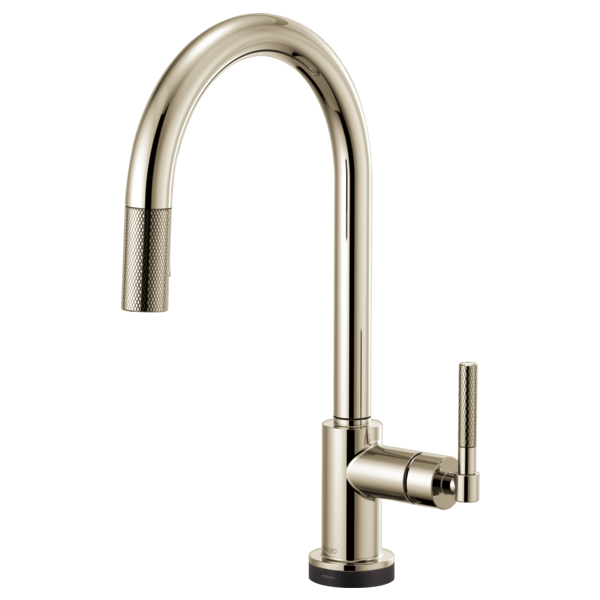 BRIZO LITZE 64043LF ARC SPOUT PULL-DOWN WITH SMARTTOUCH KNURLED HANDLE