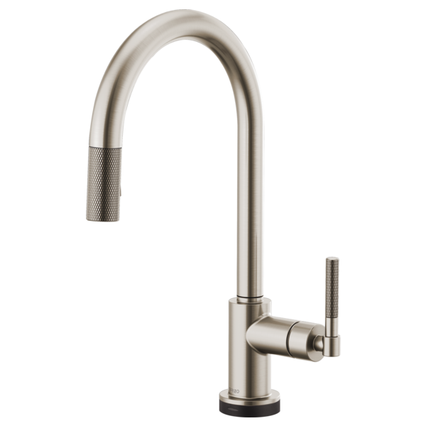 BRIZO LITZE 64043LF ARC SPOUT PULL-DOWN WITH SMARTTOUCH KNURLED HANDLE