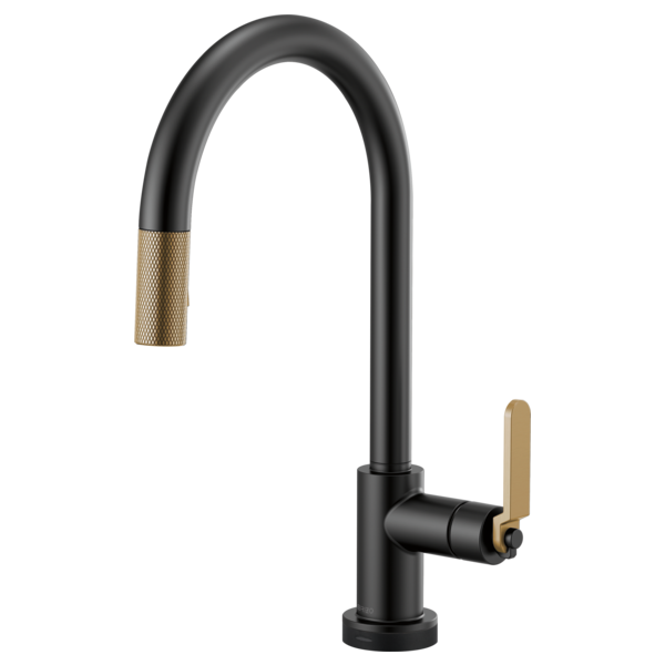 BRIZO LITZE 64044LF ARC SPOUT PULL-DOWN WITH SMARTTOUCH INDUSTRIAL HANDLE