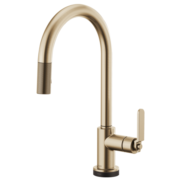 BRIZO LITZE 64044LF ARC SPOUT PULL-DOWN WITH SMARTTOUCH INDUSTRIAL HANDLE