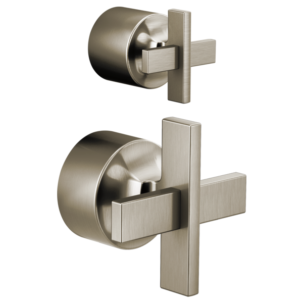 BRIZO LEVOIR HX75P98 PRESSURE BALANCE VALVE WITH DIVERTER TRIM HANDLE KIT - CROSS