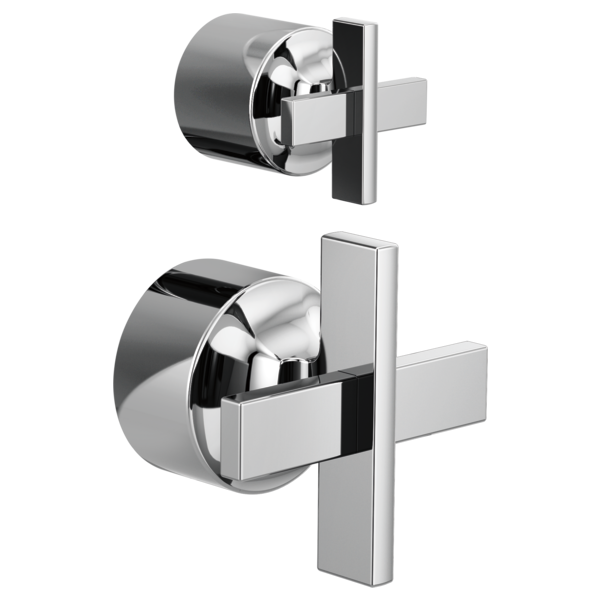 BRIZO LEVOIR HX75P98 PRESSURE BALANCE VALVE WITH DIVERTER TRIM HANDLE KIT - CROSS