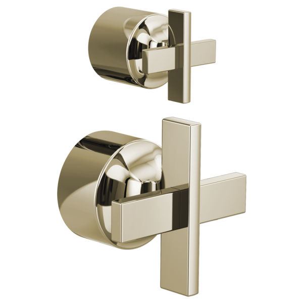 BRIZO LEVOIR HX75P98 PRESSURE BALANCE VALVE WITH DIVERTER TRIM HANDLE KIT - CROSS