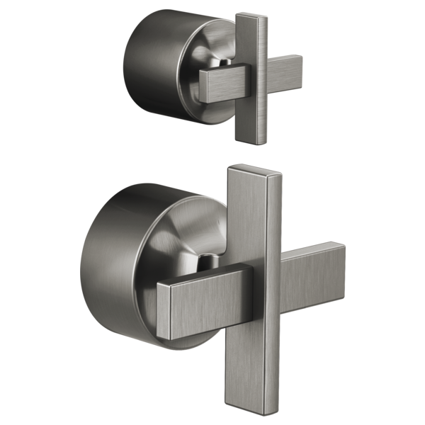 BRIZO LEVOIR HX75P98 PRESSURE BALANCE VALVE WITH DIVERTER TRIM HANDLE KIT - CROSS