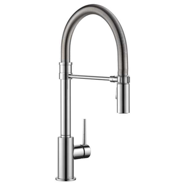 DELTA TRINSIC 9659-DST SINGLE HANDLE PULL-DOWN KITCHEN FAUCET WITH SPRING SPOUT