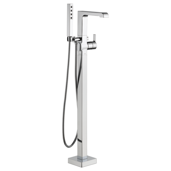 DELTA ARA T4767-FL FLOOR MOUNT TUB FILLER WITH HANDSHOWER