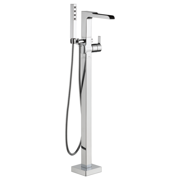 DELTA ARA T4768-FL FLOOR MOUNT TUB FILLER WITH HANDSHOWER