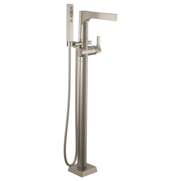 DELTA ZURA T4774-FL FLOOR MOUNT TUB FILLER WITH HANDSHOWER