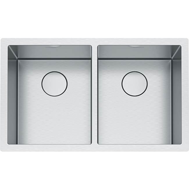 Franke PS2X120-14-14 PROFESSIONAL SERIES 2.0, DOUBLE SINK. 8 MM RADIUS, INLCUDED ACCESSORIES