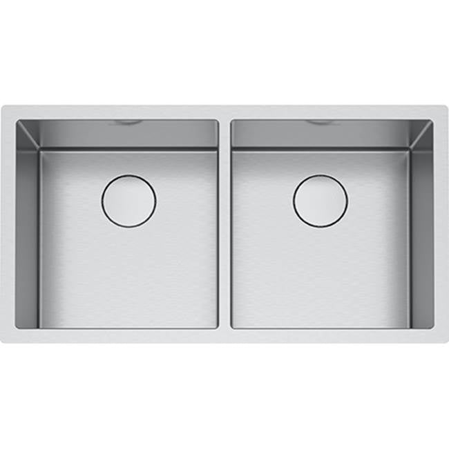 Franke PS2X120-16-16 PROFESSIONAL SERIES 2.0, DOUBLE SINK. 8 MM RADIUS, INLCUDED ACCESSORIES