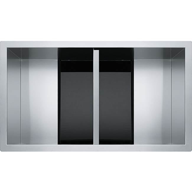 Franke CLV120-33 CRYSTAL  UNDERMOUNT SINK 16G SS DBL 36 CAB -STAINLESS STEEL