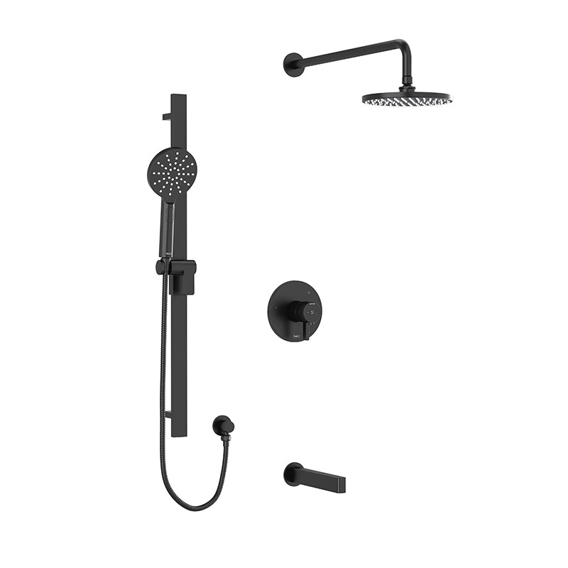 Riobel Paradox TKIT1345PXTM Type TP thermostaticpressure balance 0.5 coaxial 3-way system with hand shower rail shower head
