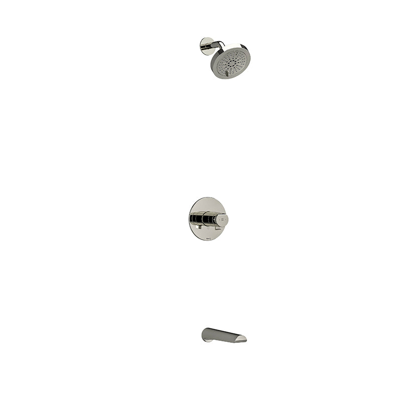 Riobel Parabola KIT4744PB Type T/P thermostatic/pressure balance ½" coaxial 2-way no share with shower head and tub spout