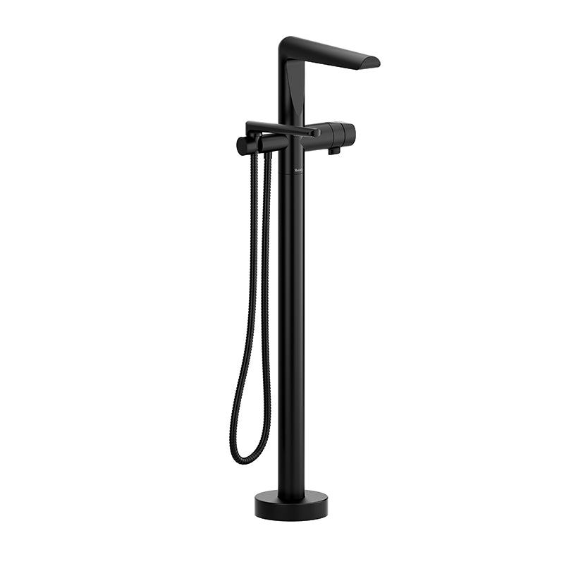 Riobel Parabola TPB39 2-way Type T thermostatic coaxial floor-mount tub filler with hand shower trim (Without Rough-in)