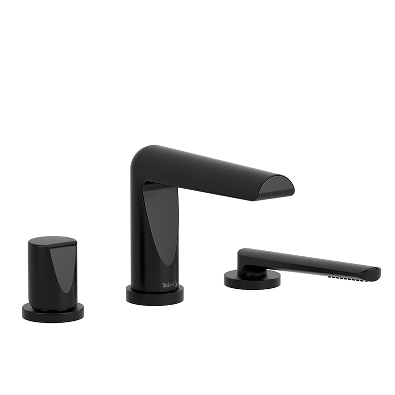 Riobel Parabola TPB66 3-piece Type P pressure balance deck-mount tub filler with hand shower trim (Without Rough-in)