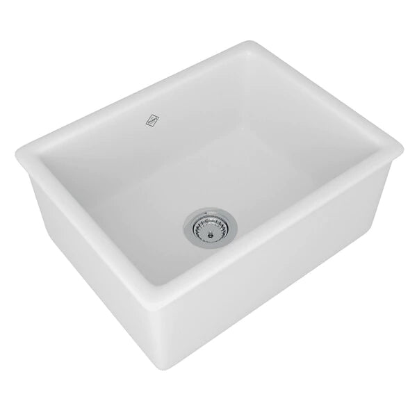 Shaws UM2318 23" Shaker Single Bowl Inset Or Undermount Fireclay Secondary Kitchen Or Laundry Sink