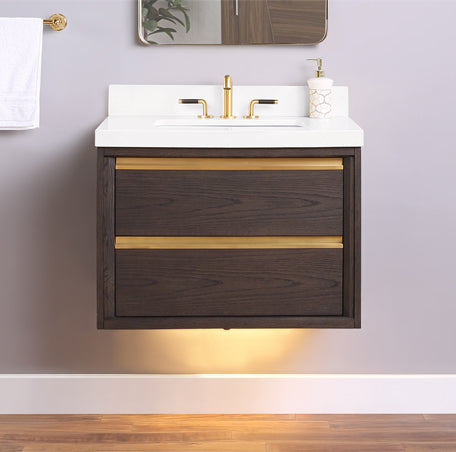 Fairmont Designs Ambassador 30" Wall Mount Vanity - Burnt Chocolate