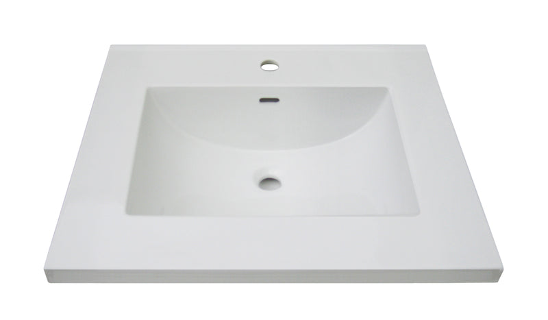 Fairmont Designs 3cm (1-1/4") 25" Tops White Ceramic Vanity Sink Top with Integral Bowl - Single