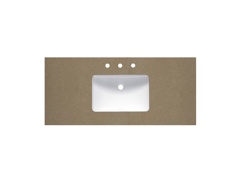 Fairmont Designs TQ-S4822MA8 Tops - 2 profile backsplash included use with S-200 Rectangular - Ceramic Undermount Sink - 48-3...