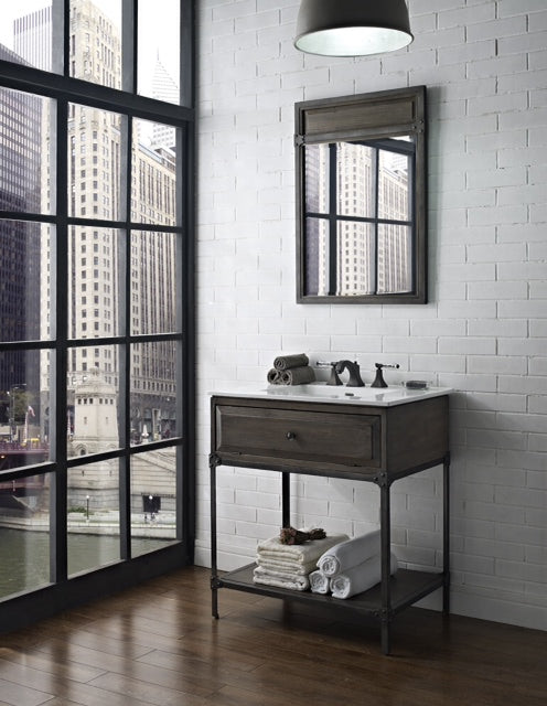 Fairmont Designs Toledo 30" Open Shelf Vanity - Driftwood Gray