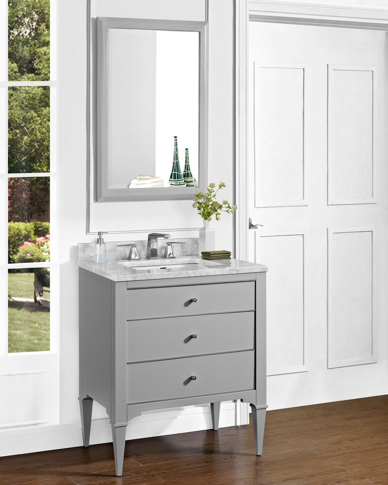 Fairmont Designs Charlottesville w/Nickel 30" Vanity - Light Gray