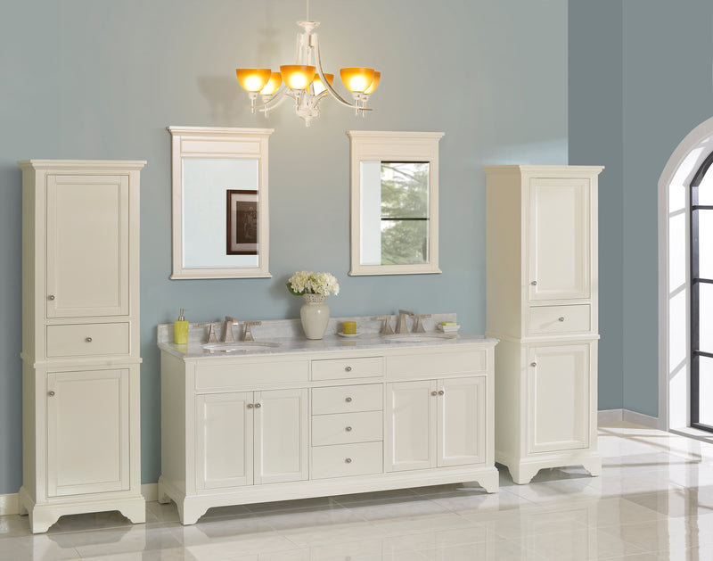 Fairmont Designs Framingham 72" Double Bowl Vanity - Polar White