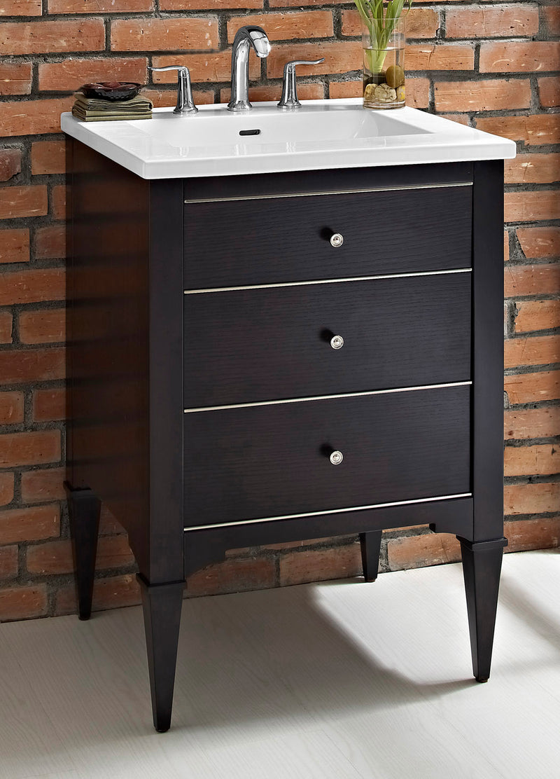 Fairmont Designs Charlottesville w/Nickel 24" Vanity - Vintage Black
