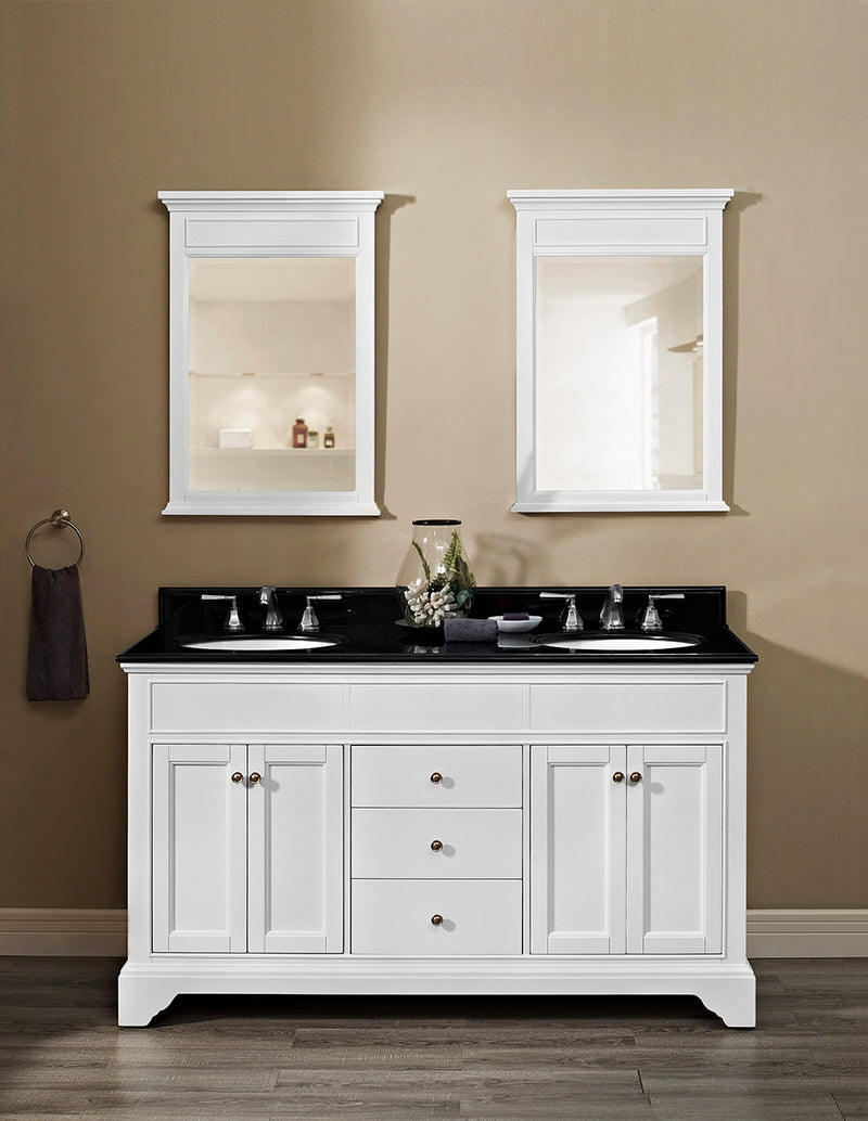Fairmont Designs Framingham 60" Double Bowl Vanity - Polar White