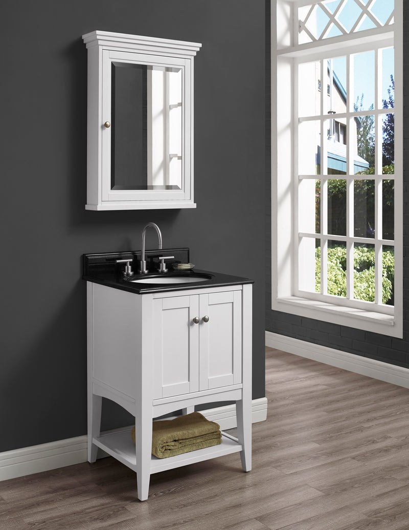 Fairmont Designs Shaker Americana 24" Open Shelf Vanity - Polar White