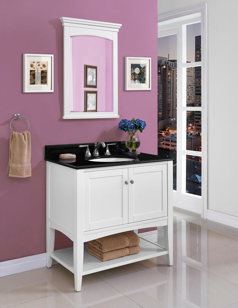 Fairmont Designs Shaker Americana 36" Open Shelf Vanity - Polar White