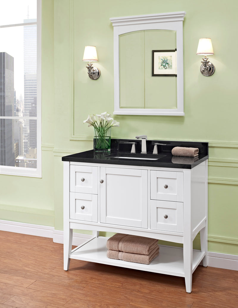Fairmont Designs Shaker Americana 42" Open Shelf Vanity - Polar White
