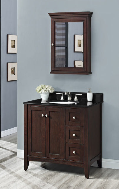 Fairmont Designs Shaker Americana 36" Vanity Drawer-right - Habana Cherry
