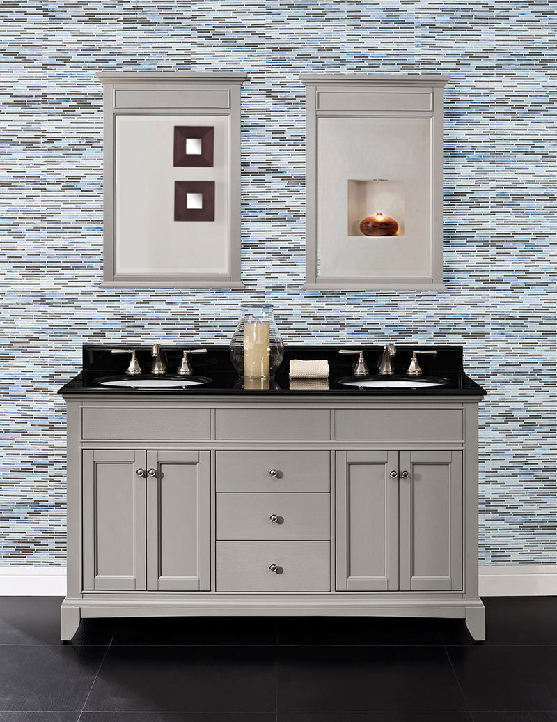 Fairmont Designs Smithfield 60" Double Bowl Vanity - Medium Gray