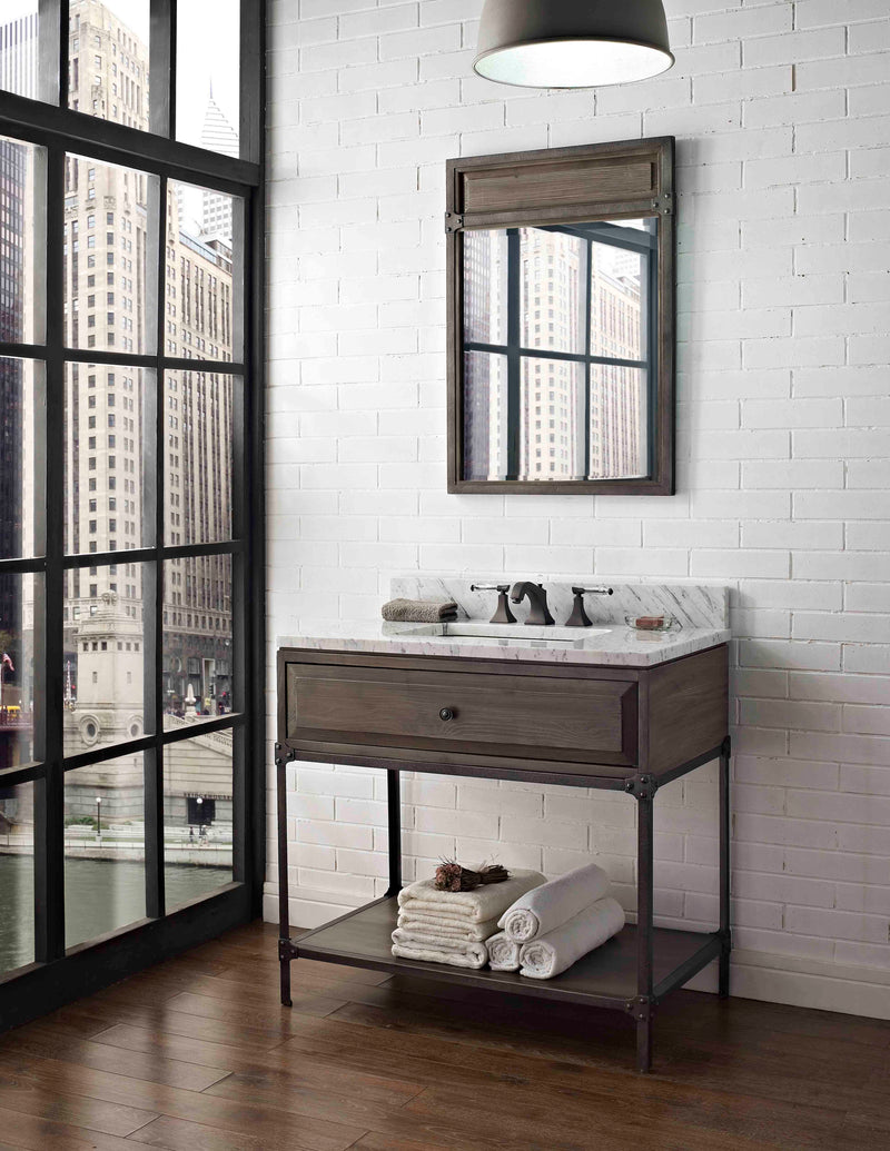 Fairmont Designs Toledo 36" Open Shelf Vanity - Driftwood Gray