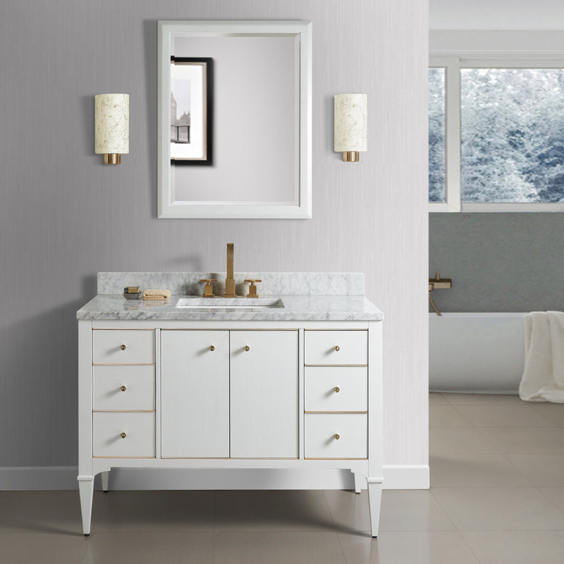 Fairmont Designs Charlottesville w/Brass 48" Vanity - Door - Polar White