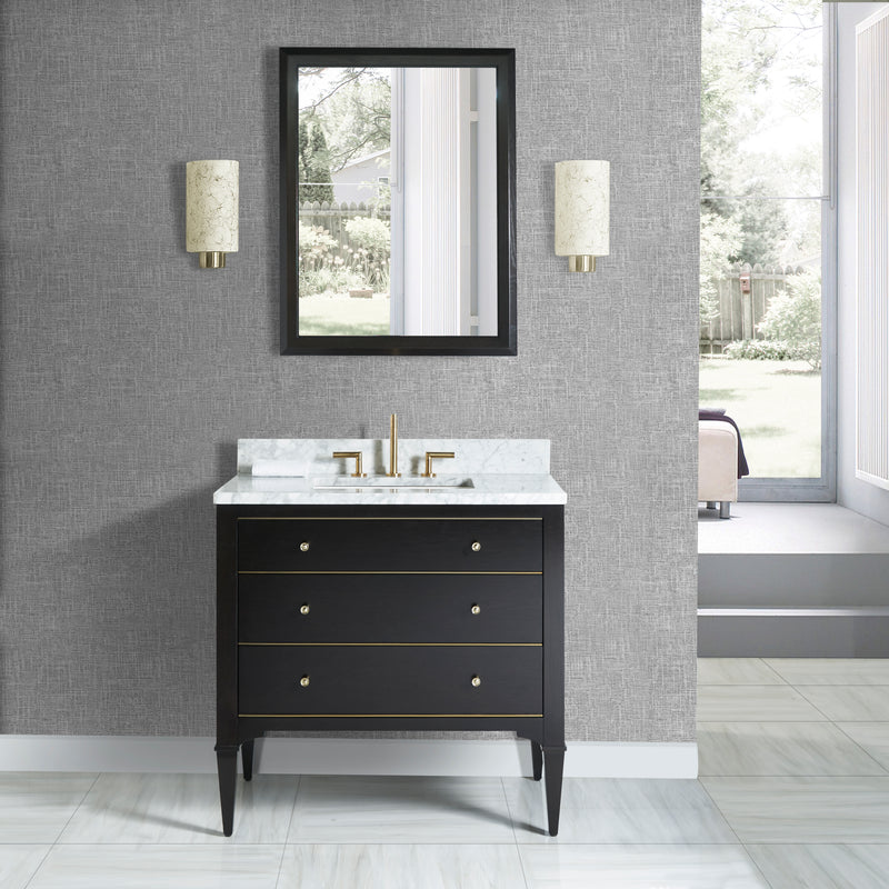 Fairmont Designs Charlottesville w/Brass 36" Vanity - Vintage Black