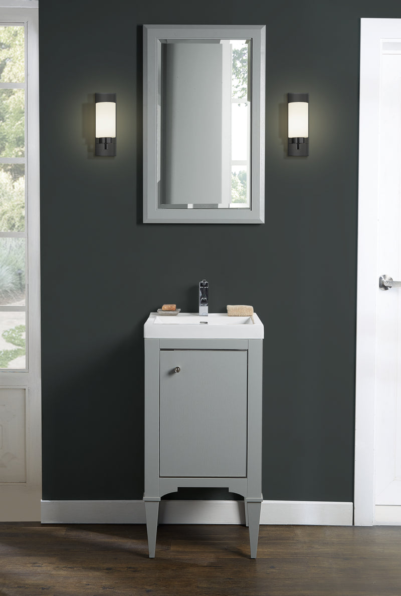 Fairmont Designs Charlottesville w/Nickel 18x16" Vanity - Door - Light Gray