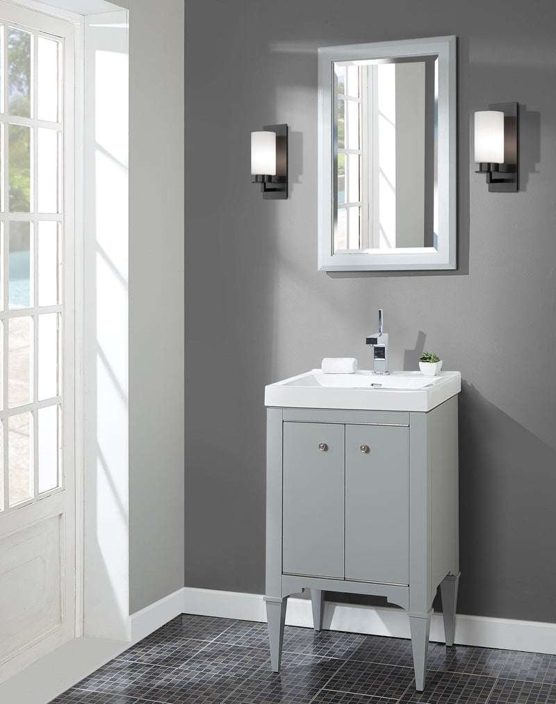 Fairmont Designs Charlottesville w/Nickel 21x18" Vanity - Door - Light Gray